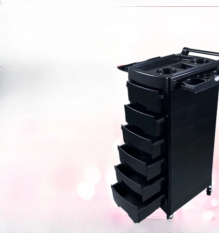 

Hair salon beauty and nail art tool cart storage rack hair salon hairstylist handcart dyeing and ironing storage