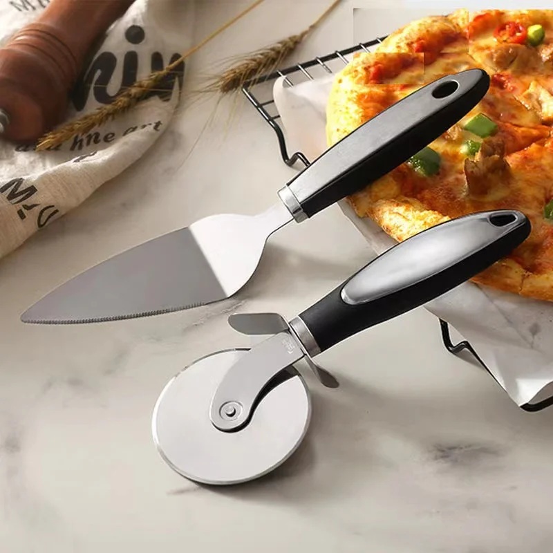 

Premium Stainless Steel Kitchen Pizza Cutter Wheel Server Tools Home Knife Waffle Cookies Cake Bread Dough Slicer Baking Gadgets