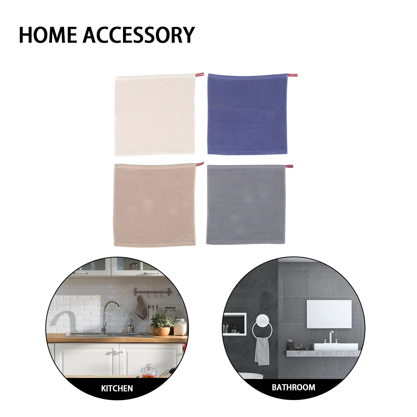 

4 шт. полотенца с сотовым дизайном, прочные, удобные, для чистки кухни, ванной комнаты, многофункциональные полотенца для мытья посуды, тряпка