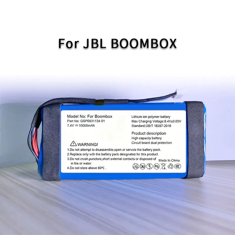 For JBL Boombox1 Boombox2 Boombox3 Battery 10000 10400mAh GSP0931134 01 SUN-INTE-213 IN109GA Bluetooth Speaker Batteiesy