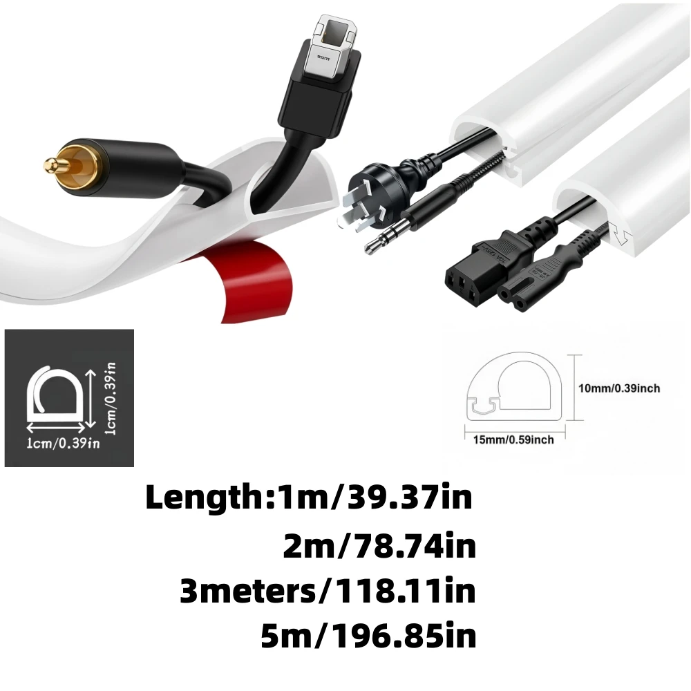 Wire Cords Covers Paintable Cable Concealer Cable Hider TV on Wall Wire Hiders Cable Management Cord Hider Wall 1/2/3/5Meters ﻿