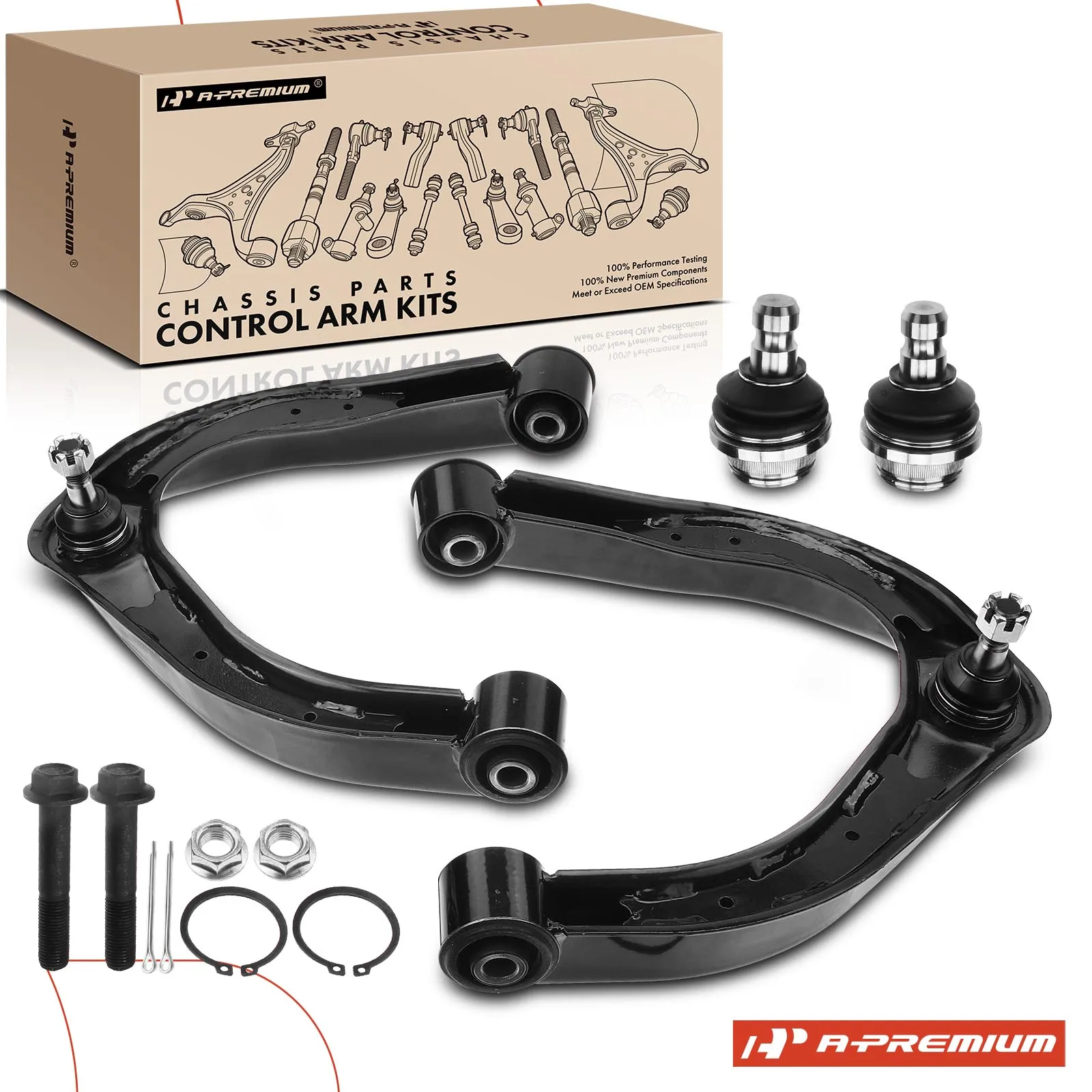 A-Premium 4x Front Upper Control Arms & Ball Joints for Nissan Titan 2004-2015 Armada 2005-2015 Infiniti QX56 2004-2010