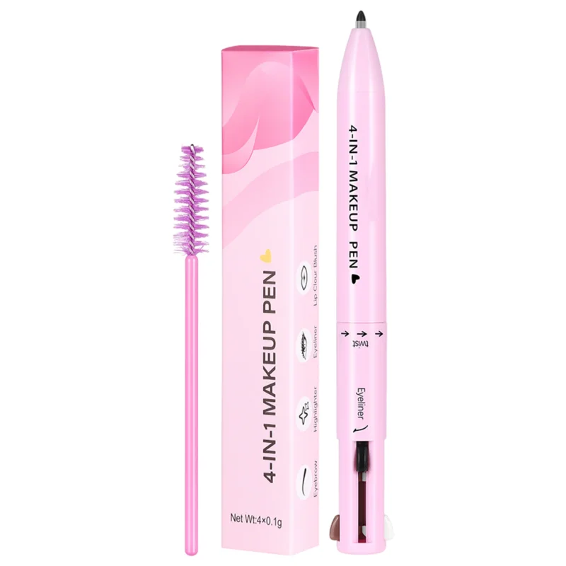 4 In 1 Eyebrow Eye liner ดินสอดินสอเขียนคิ้ว Eye liner Lip Liner Highlighter Lasting Drawing Lip Line Highlighter เครื่องมือแต่งหน้า