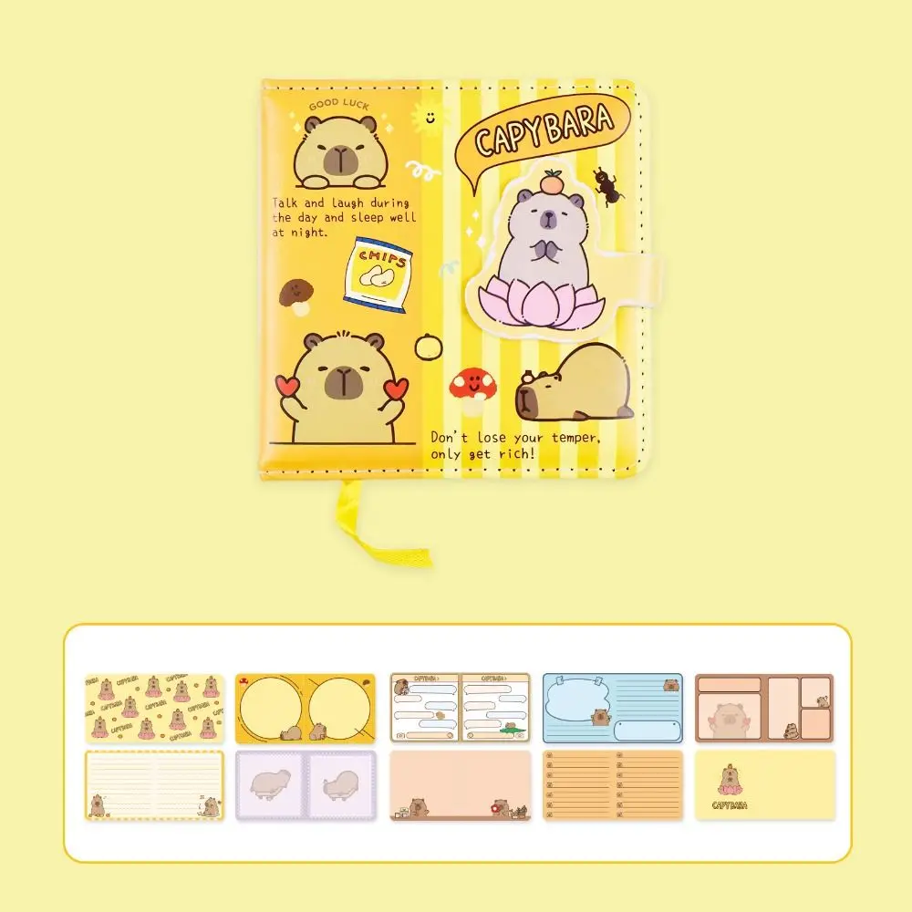 Sketchbook Capybara Drawing Book Portable Hand Ledger Capibara Pocket Painting Paper Notepads Magnetic Snap