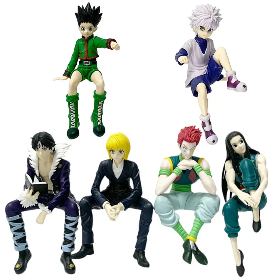 Hunter × Hunter Figur Xiao Jie Qi Ben Kulolo Cool La Pikachy Sawyer Fan Handgefertigtes PVC-Modell Desktop-Ornament Spielzeug Festival-Geschenk