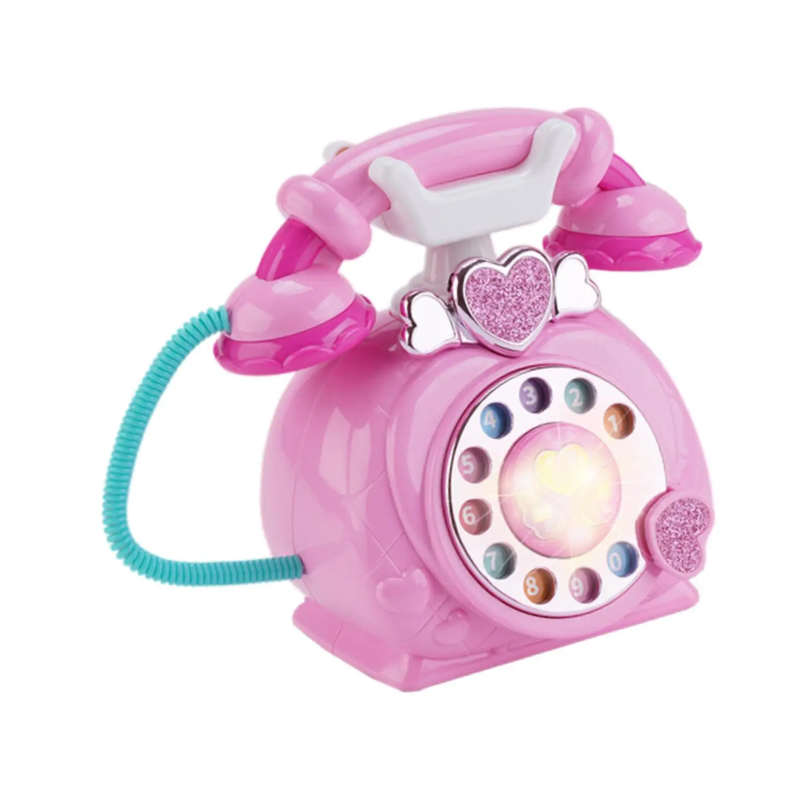 

Retro Corded Landline Phone Rotary Pretend Phone Cartoon Multifunction Early