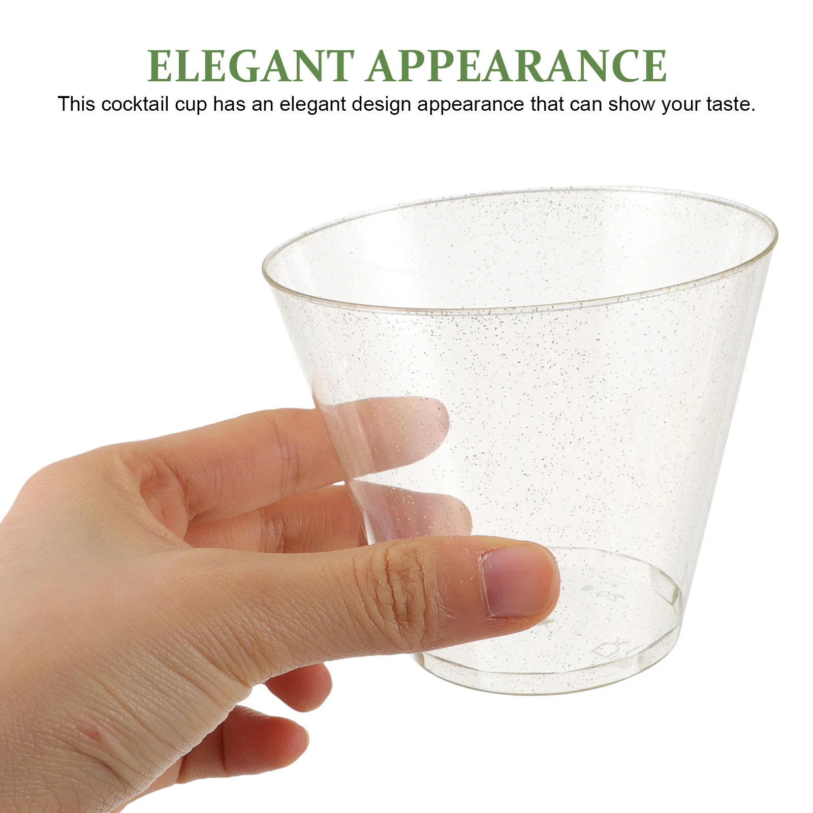 

25pcs Disposable Party Cocktail Plastic Flutes Wedding Beverage Cocktail Plastic Cups Cups For Bar Home Use