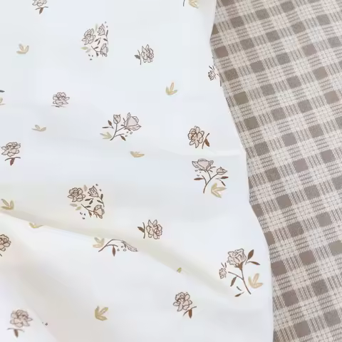 235cm*50cm flower grid cotton fabric DIY bedding apparel dress patchwork fabric kids handwork cotton cloth tecido