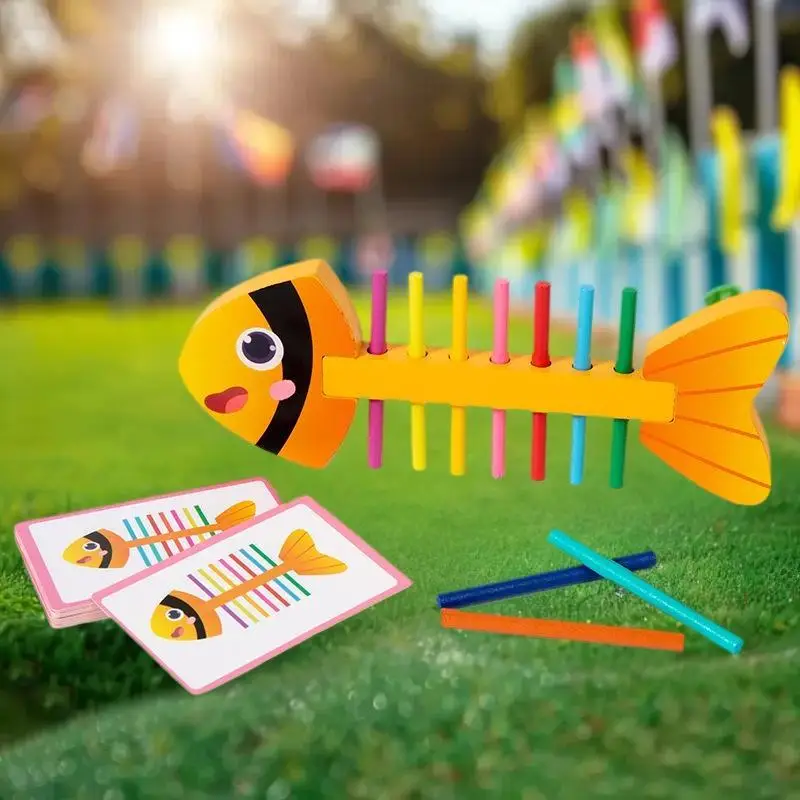 Juego de palos de equilibrio de madera apto para Montessori; Regalo de cumpleaños de juguete sensorial a juego de colores ideal