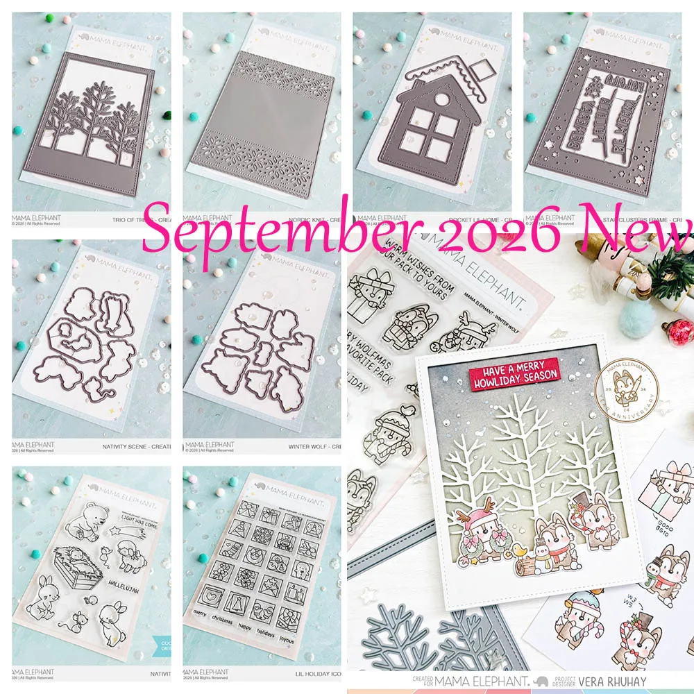 Mama Elephant September 2026 New Stuffed with Love Metal Cutting Dies Stamp Handmad for DIY Scrapbook Geet Card Diary Decoration