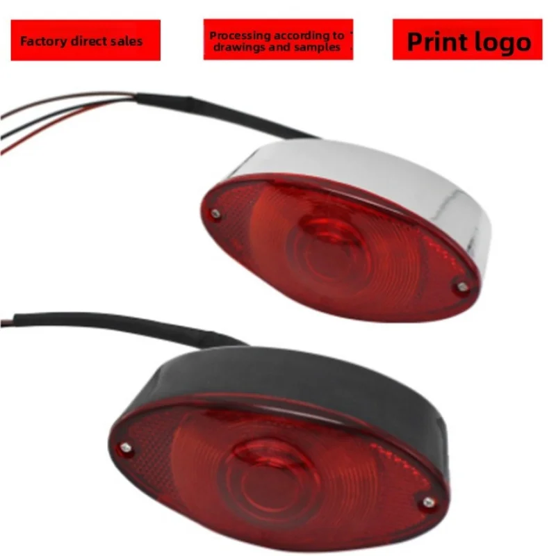 Motorcycle Harley Cruiser Bike Modified Retro Rear License Plate Brake Tail Light