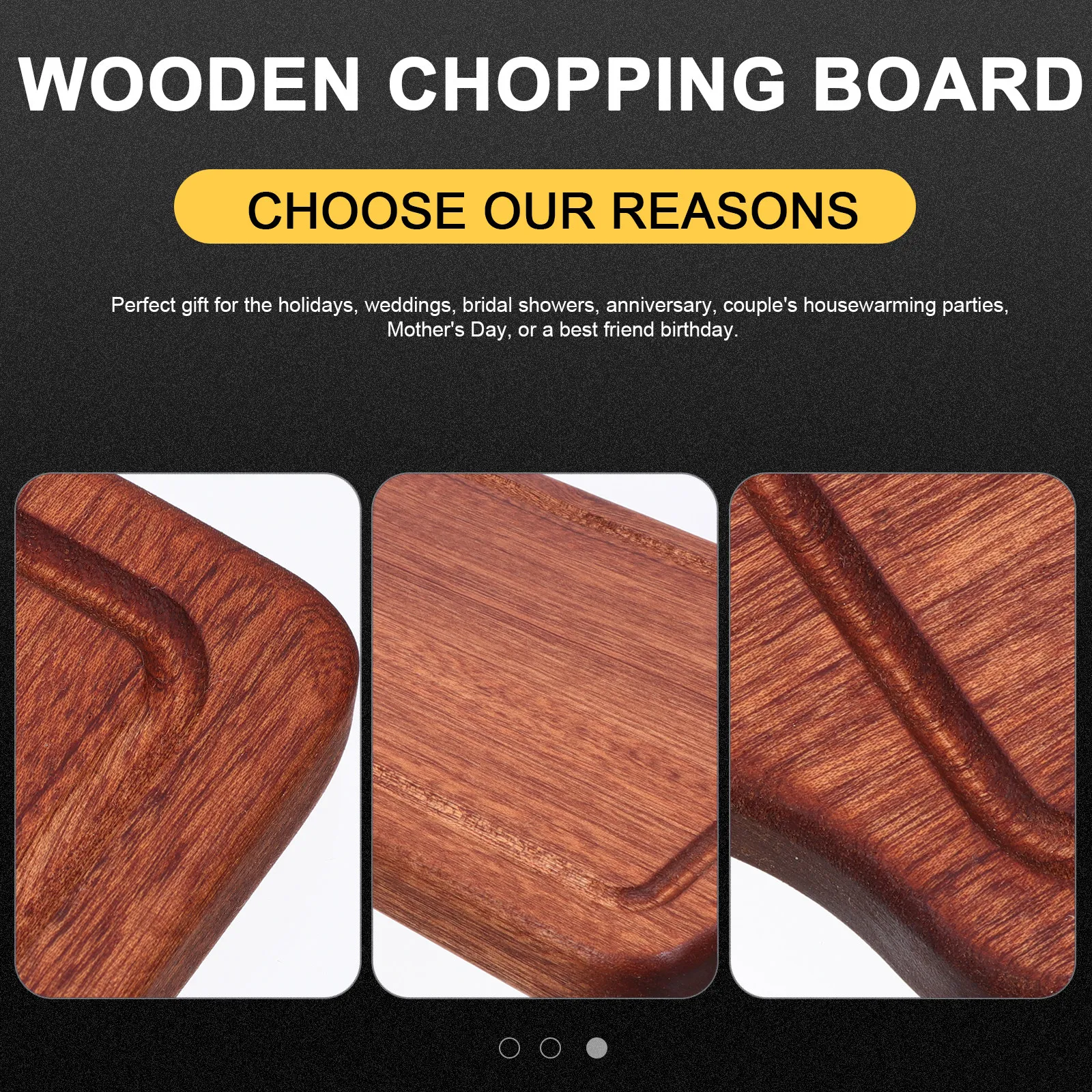 

Деревянная разделочная доска для кухни, 1 шт., двусторонняя, для фруктов, овощей, мяса, рыбы, хлеба, стейков