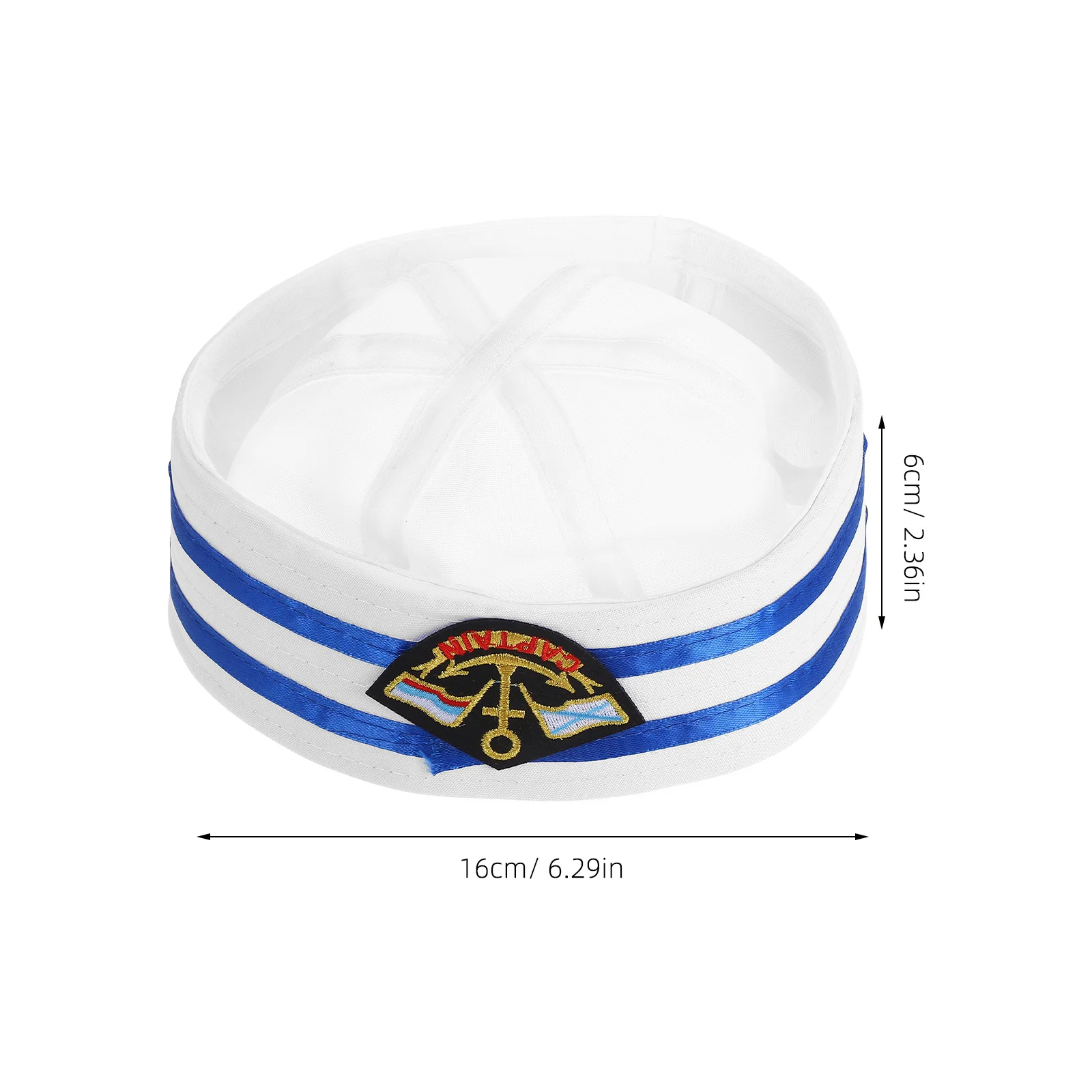 قبعة بحار 54 سنتيمتر مزيج القطن قبعة يخت شارة مطرزة للجنسين البحرية الكابتن البحرية يخت قبعة حفلة عسكرية