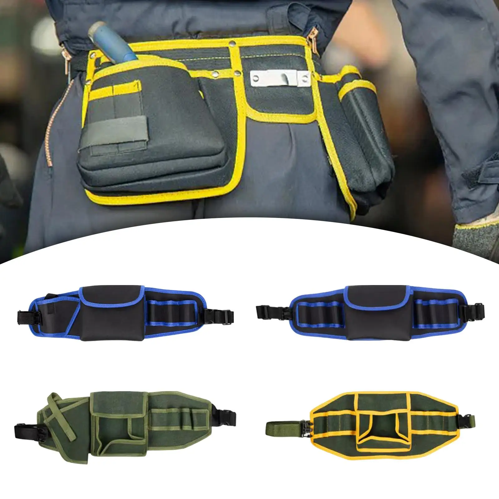 أداة حزام الحفر الكهربائية حامل حزام قابل للتعديل حقيبة أدوات محمولة للكهربائيين النجارة نجار البناء الماهر #3