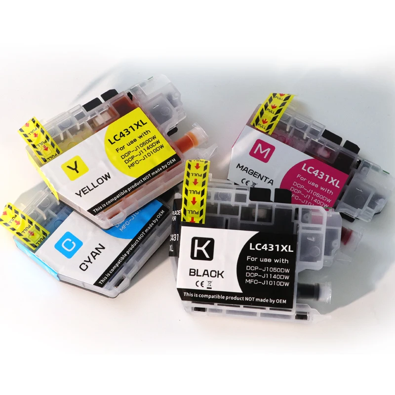 2 set ad alta capacità LC431XL LC431 cartuccia d'inchiostro a getto d'inchiostro compatibile per Brother DCP-J1050DW DCP-J1140DW MFC-J1010DW inchiostro della stampante