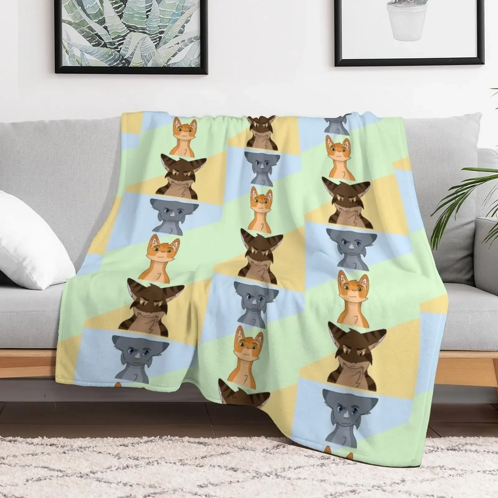 ThunderClan Leaders Throw Blanket Custom Picnic valentine gift ideas Blankets