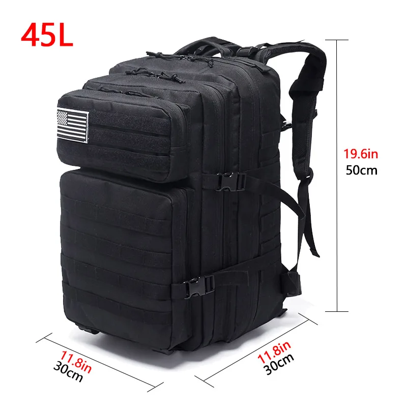 40L Military Tactical Backpack Nylon Military Backpack Molle Military Backpack Waterproof Camping Hunting Fishing Travel Bag