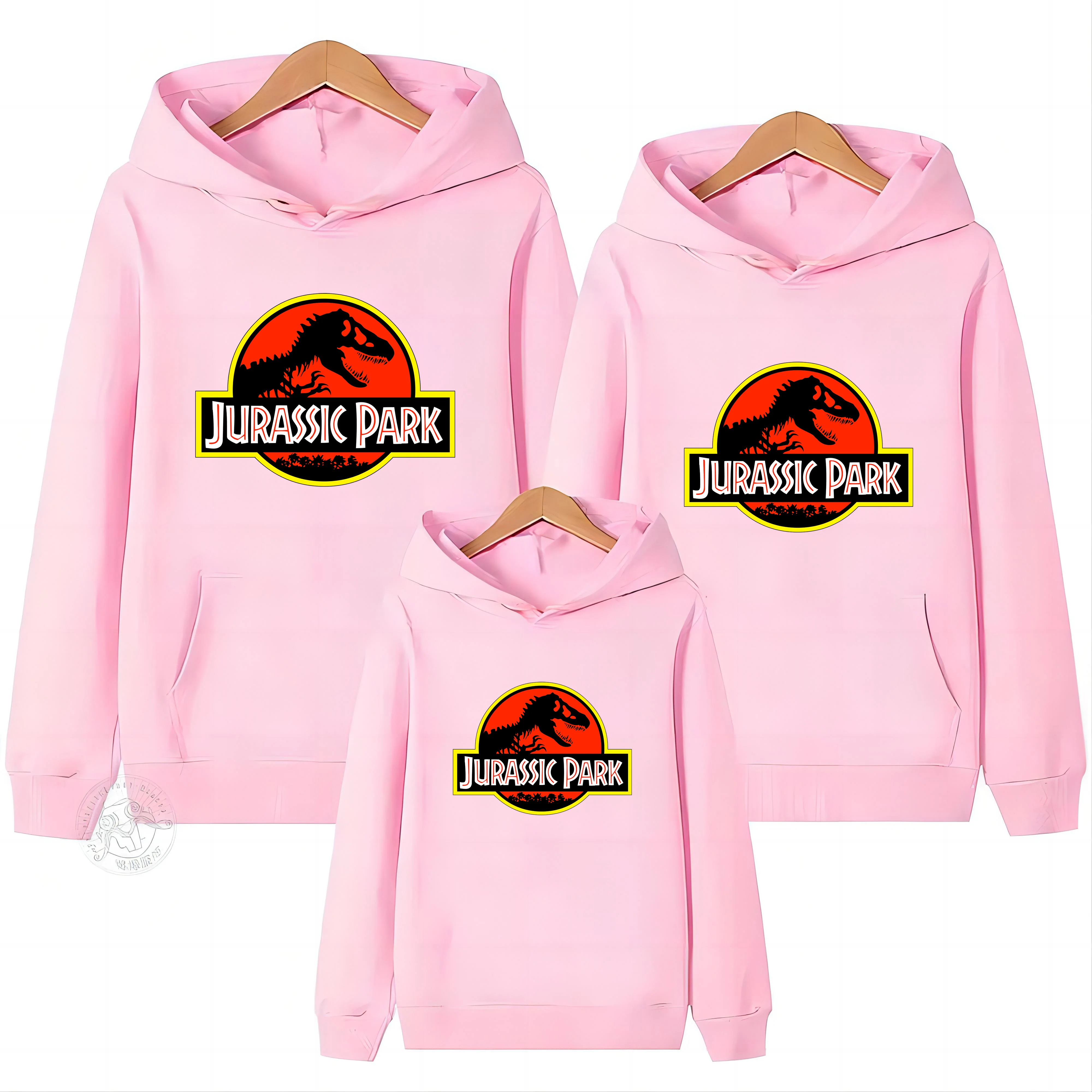 Jurassic World Family Winter Hoodie Cotton Family Sweatshirt Men Women Warm Long sleeve family loose comfortable hoodie tops