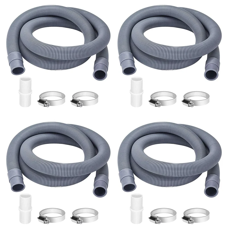 4X Drain Hose Extension For Washing Machines,2M Drain Hose Washing Machine Hose,Drain Hose Dishwasher Extension