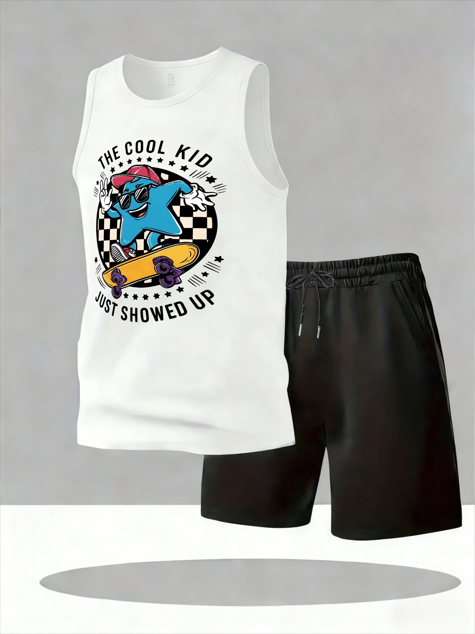 Men's Tank Top Sets 2026 Summer Quick drying Breathable sets for men oversize crewneck two-piece set running sports beach