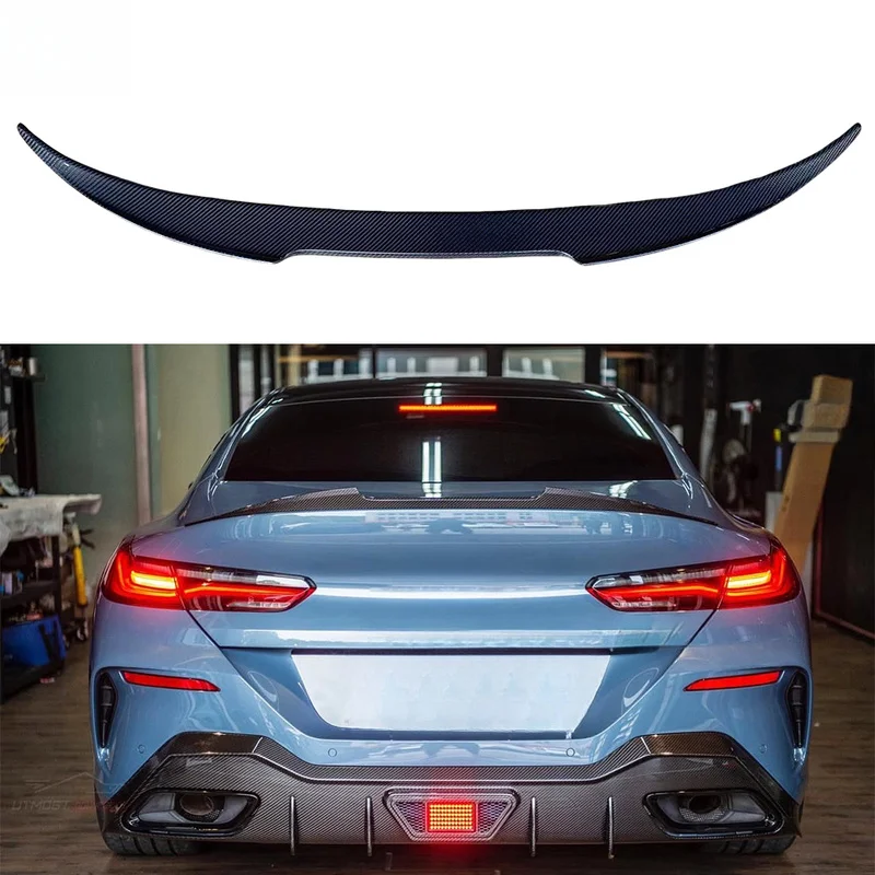 G14 AC Style Carbon Fiber Trunk Rear Spoiler  8 Series 840i 850i G14 G15 G16 Tail Wing