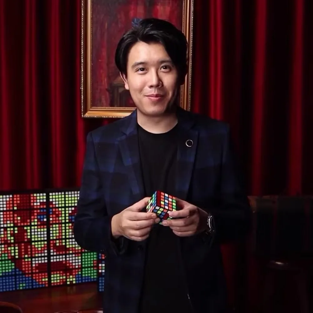 3x3 Illusion Cube Wall Stage Magic Prop, Magic Trick Gimmick Cube for Stage Performance