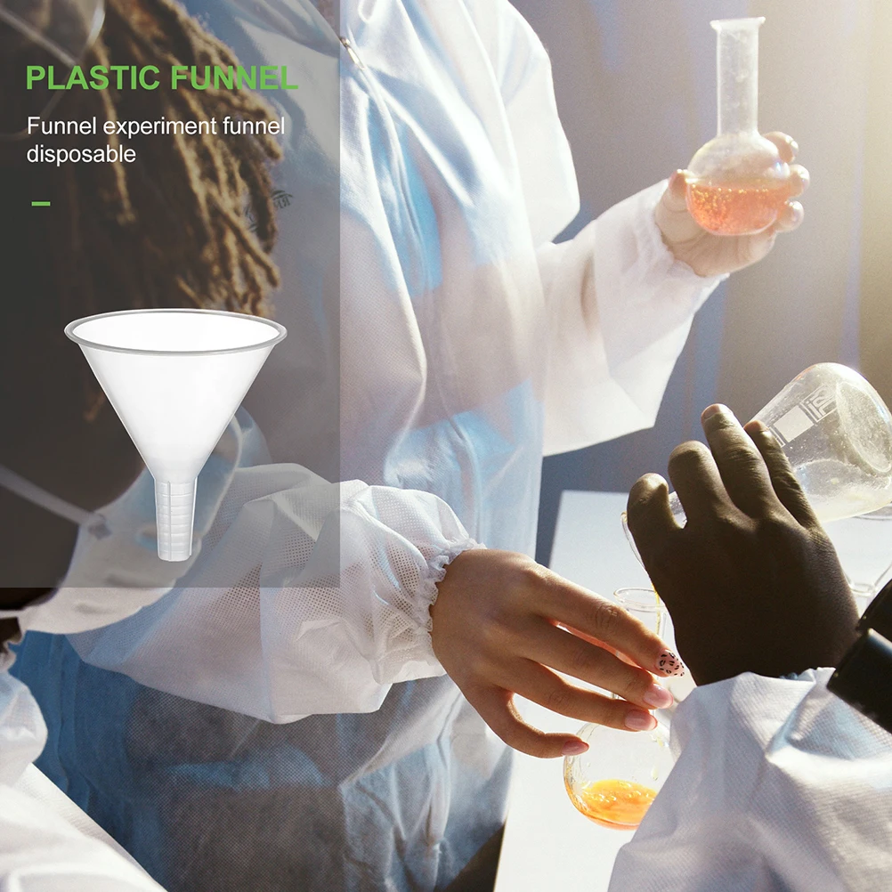 

6pcs Plastic Set Thickened Laboratory For Liquid Solid Transfer Small Funnel Scientific Experiments Labware Filling