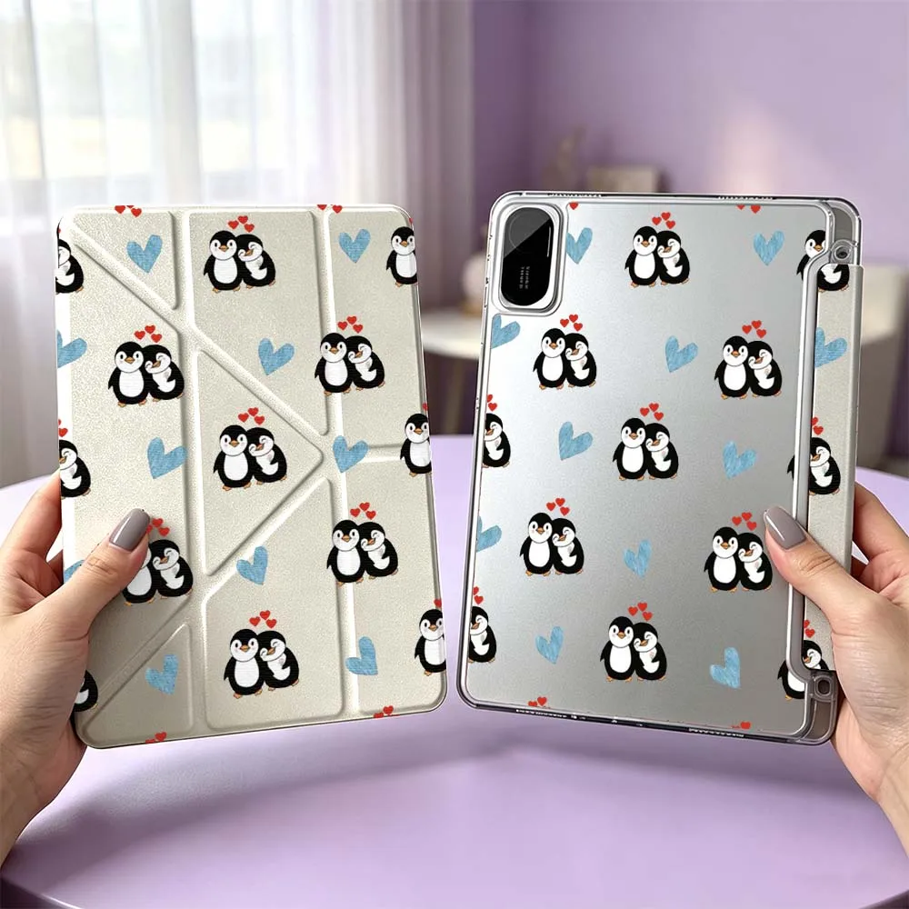 

Cartoon Penguin Heart Pattern For Xiaomi Redmi Poco Pad 8 7 6 5 Pro SE 5G 11.2 12.1 11 inch 3Y Tablet Case Cool