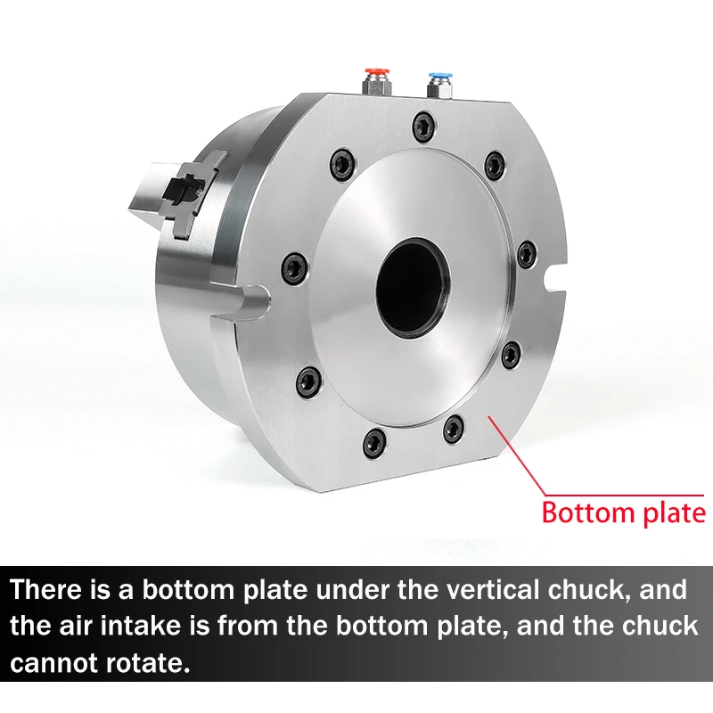 4 Inch 115mm Vertical Hollow Pneumatic Chuck KL04Q-3 Power Chuck Fixtur For Drilling Milling Tapping Machine Vertical Lathe