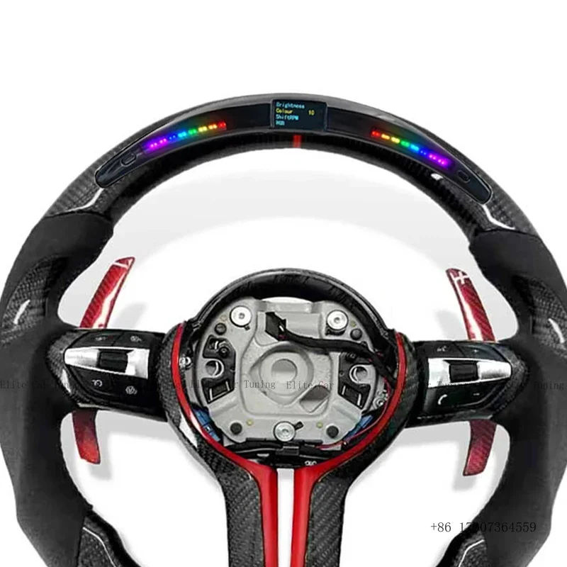 12 Color LED Carbon Car Steering Wheel for BMW F10 F20 F30 F31 F11 F12 F15 F16 F32 F34 F36 F80 F82 E49 E60 E70 E90 E91 E92 view 5