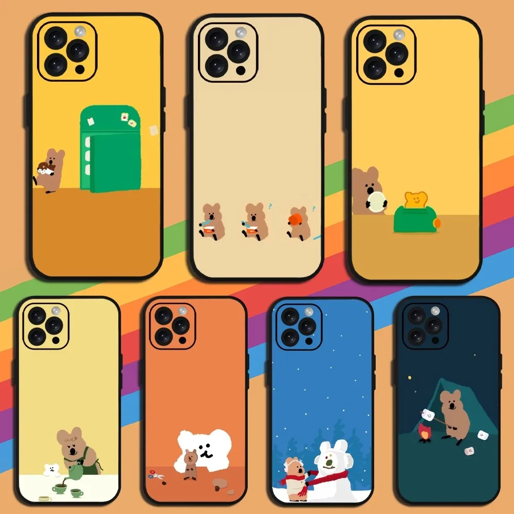 Cute Kawaii D-Dinotaeng  Phone Case For iPhone Mini 11 12 13 14 15 Pro XS Max X Plus SE XR Shell