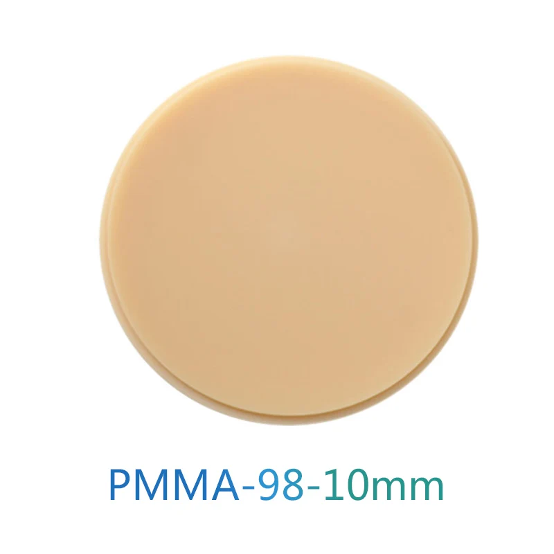 

98x10mm Acrylic PMMA Blocks/PMMA Disc Denture Prosthetics Temporary Crowns And Bridges Colorful For Dental CAD CAM