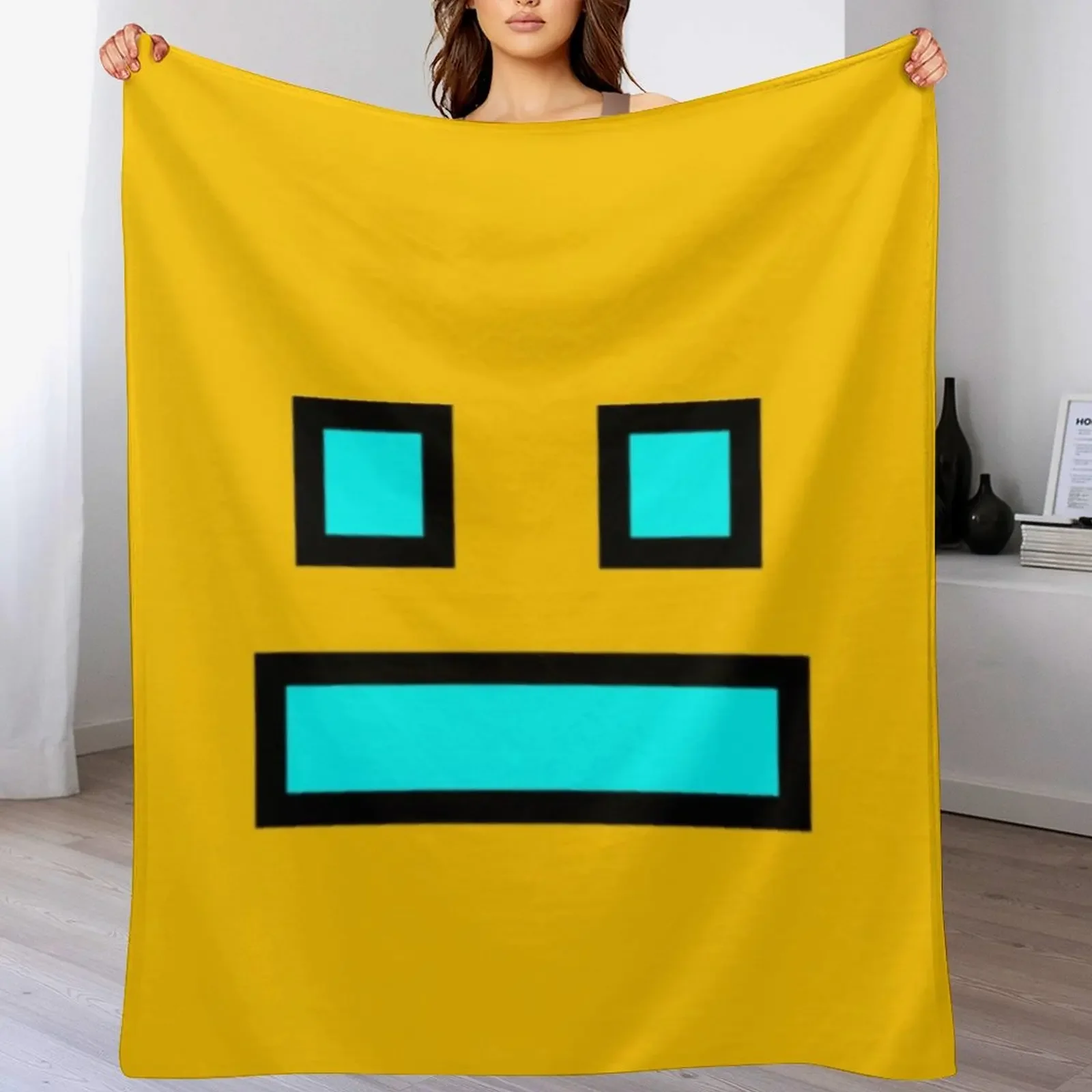 Geometry Dash Throw Blanket christmas gifts Flannel Fabric Giant Sofa Blankets