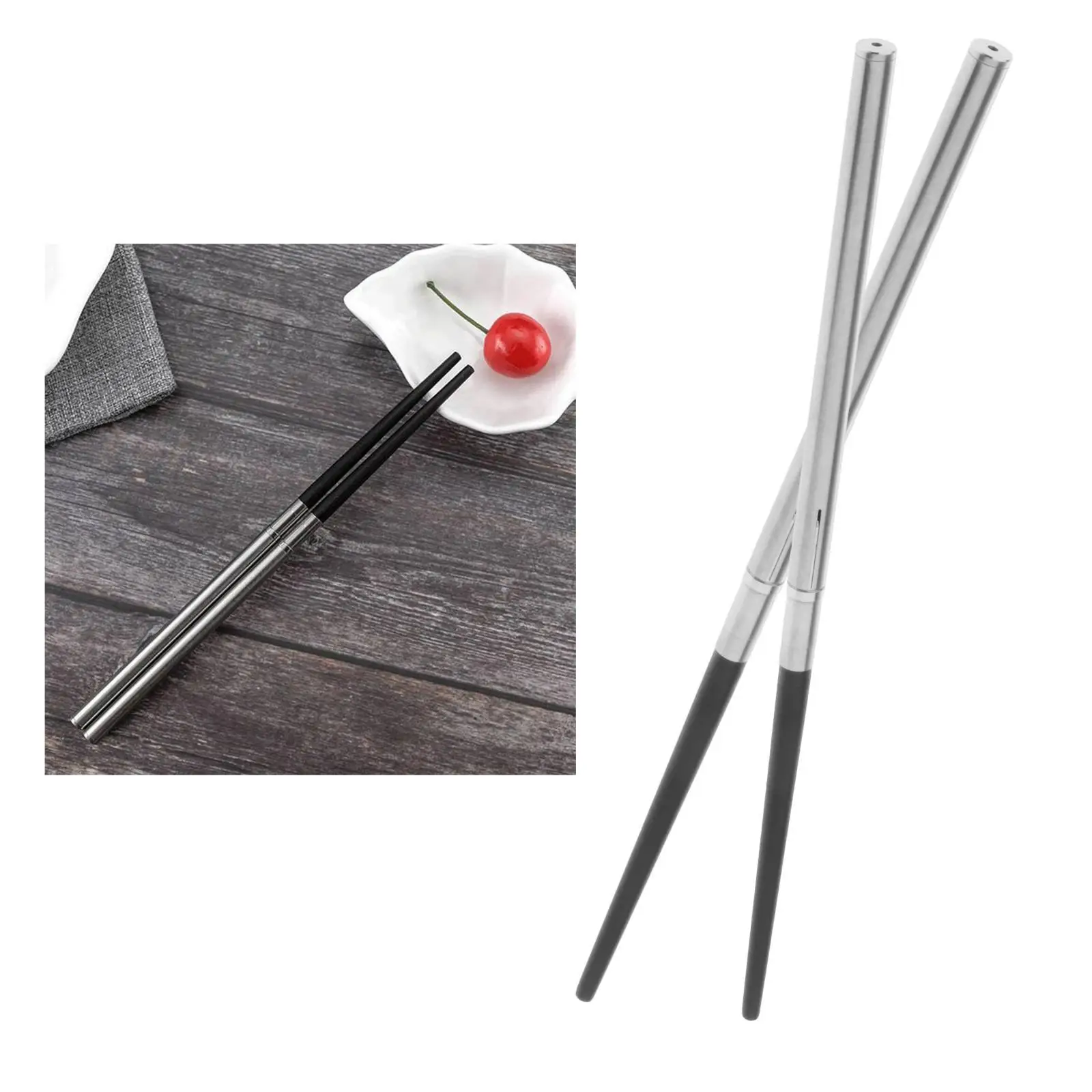 Foldable Chopsticks with Carrying Case, Carabiner (1 Pair) for Camping view 4