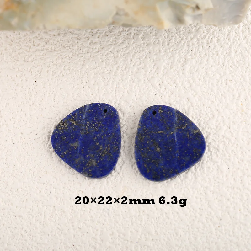 New Collection Natural Stone oval Lapis Lazuli Earrings Beads For Women Fashion Jewelry Accessories 25x21x2mm 7.7g