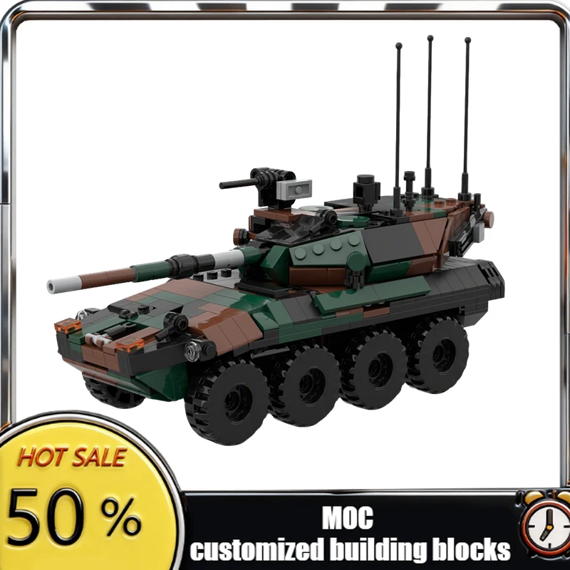 

680 PCS Battle Tank Kit Centauro 2 MOC Customize Modular Building Block Creative Design Educational DIY Boys Toy Birthday Gift