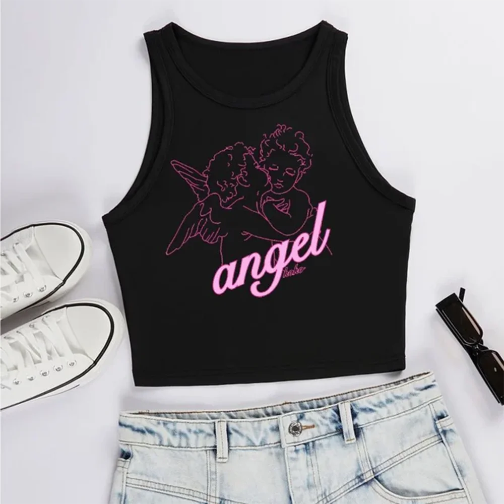 

Женский трикотажный жилет в рубчик для йоги, спортивный кроп-топ без рукавов с круглым вырезом, Женская майка, бесшовное эластичное нижнее белье пуш-ап, футболки, летние