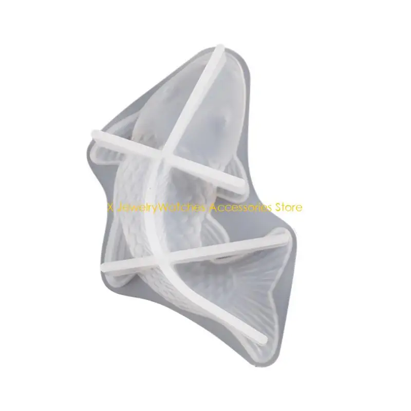 قالب سيليكون على شكل سمكة ذهبية 31KD قالب زينة على شكل جبس حيواني قالب شمعة قالب فندان