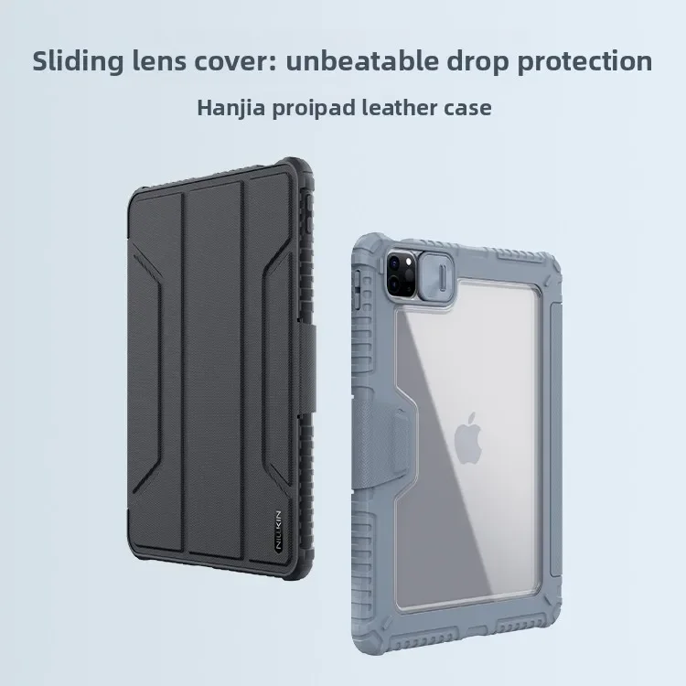 

Nillkin для IPad Pro11 2020/2021/2022/Air 4/5/Air11 2024, кожаный чехол-бампер Pro, защитный щиток для камеры, умный откидной чехол