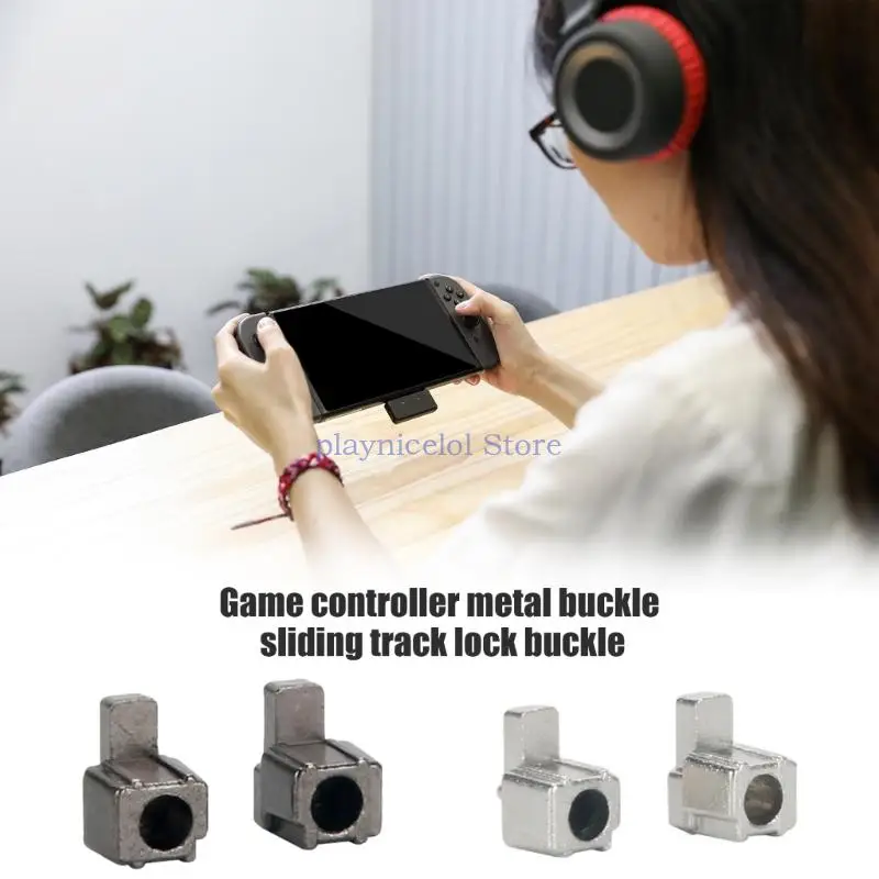 1 Pair Metal Lock Clasps Left Right Buckle Slider Suitable for Gamers Controllers, Easy Installation Grip Enhancer