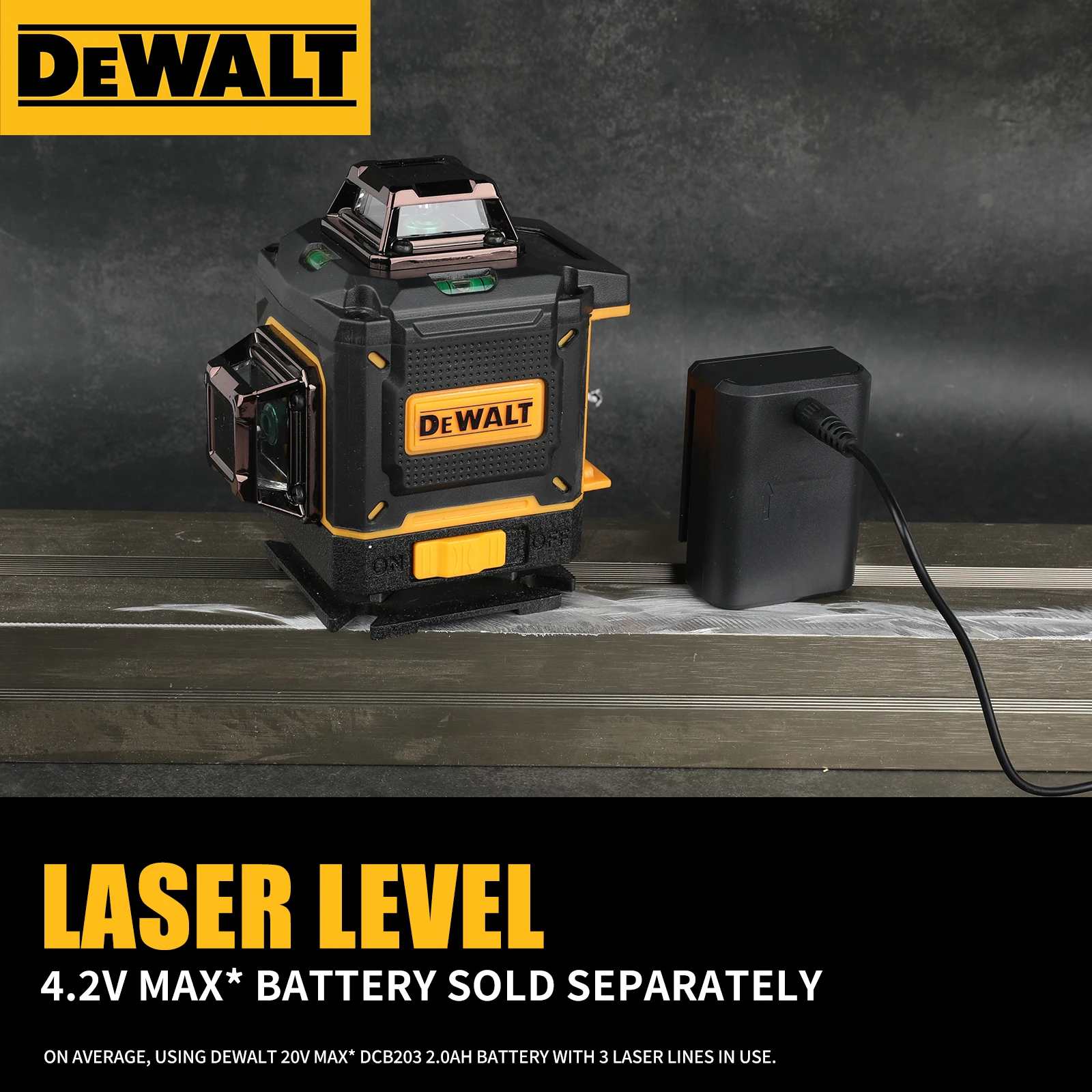 

DEWALT New 360°Self-Leveling Outdoor Green Laser Level:4-Sided 16 Lines,Precise Vertical Cross Line for Construction&Decoration