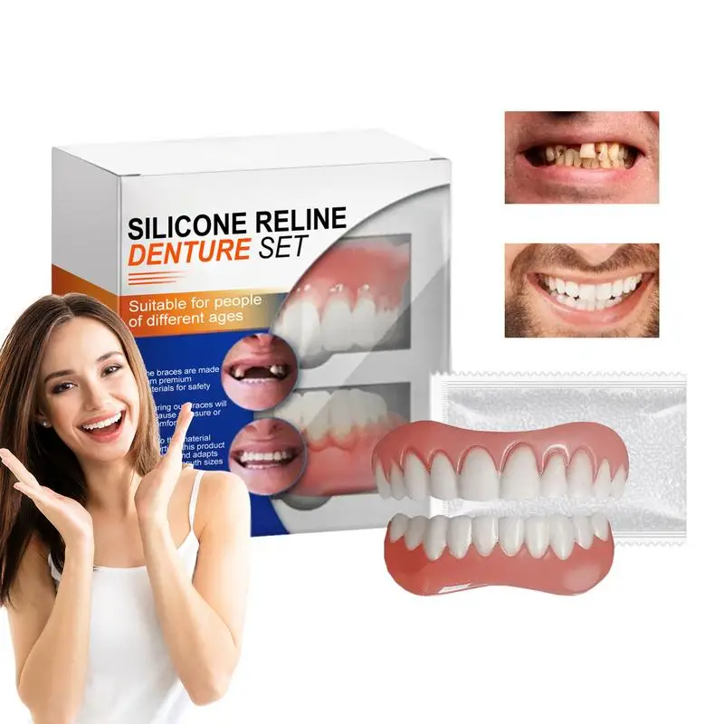 Adult Adjustable Dentures Teeth Set Dental Braces Retainer Tooth Orthodontic Brace Teeth Straightener Alignment Teeth Trainer