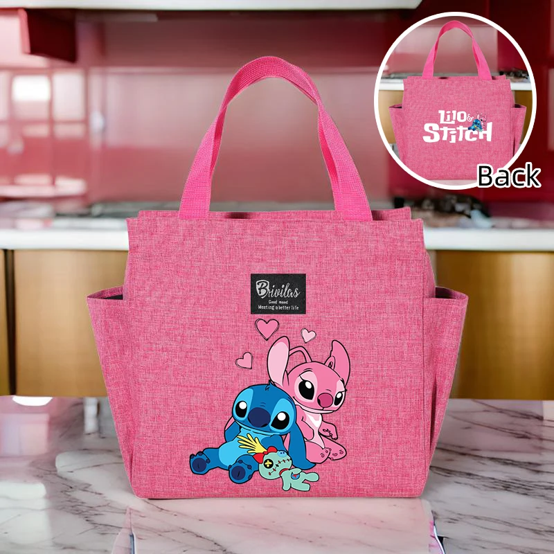 

Изолированная сумка для обеда, портативная сумка для обеда Stitch & Angel, сумка Bento, легкая, многоразовая, герметичная, ortable Design