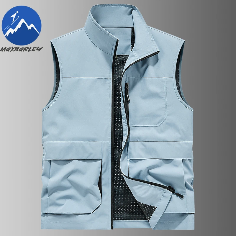 

Новая мужская жилетка 2026 года: весенняя повседневная куртка без рукавов с множеством карманов для мужчин и женщин, для группового кемпинга, походов и работы