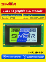 5V Blue Screen 113x65mm LCD Module 12864 LCD ST7920 Parallel Port LCD12864 128*64 DOTS SPI with Backlight