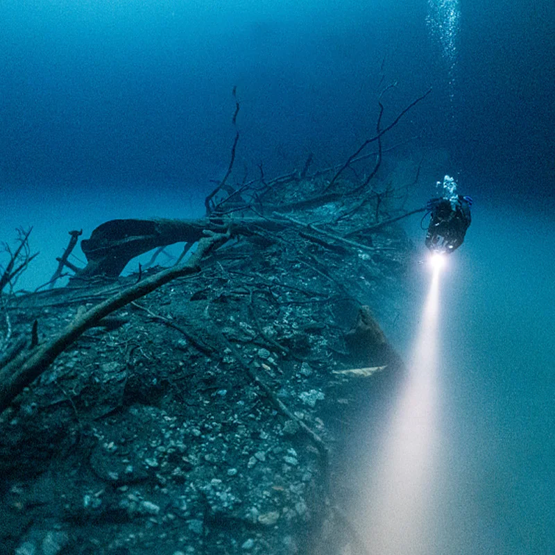 Lampe de poche LED Portable haute luminosité torche de plongée professionnelle IPX8 lanterne sous-marine étanche lumières extérieures amphibies