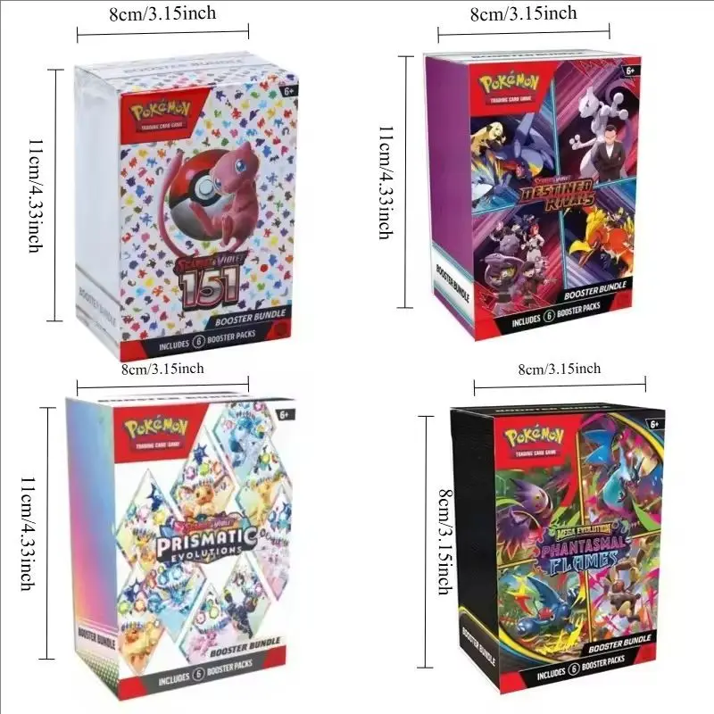 Lot de boosters de cartes Pokémon V10 Destined Rivals Prismatic Evolutions Scarlet Violet 151 Cartes de collection anglaises Cadeaux