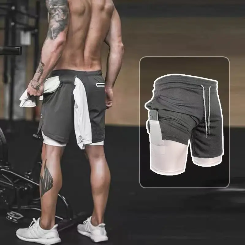 

Новинка лета 2024, мужские двухслойные модные спортивные шорты для отдыха, уличные дышащие пляжные шорты для фитнеса, баскетбола