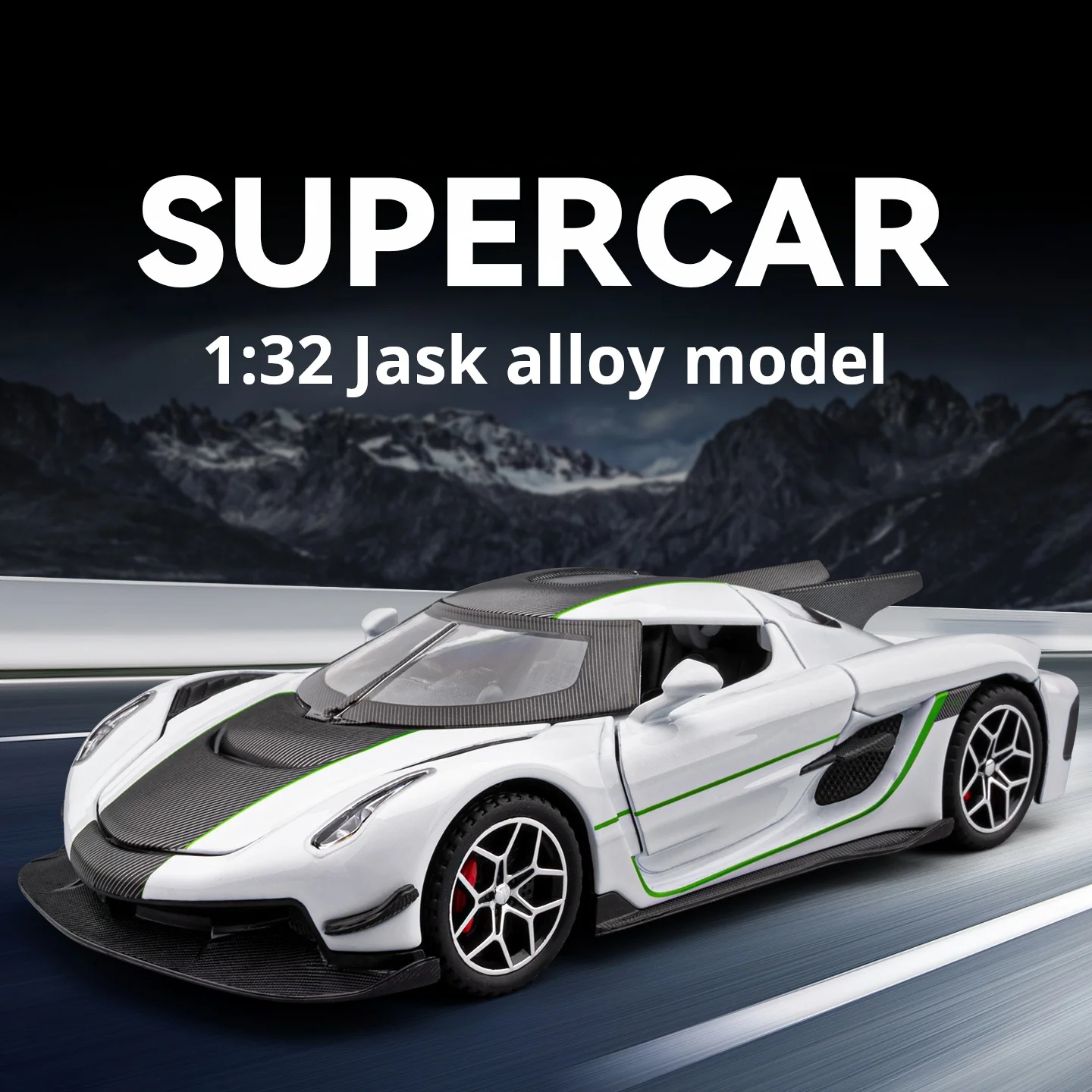 

1:32 Koenigseg Jesko Model Car Alloy Simulation Super Car Racing Car Model Pull Back Collection Ornament Gift Desktop Decoration