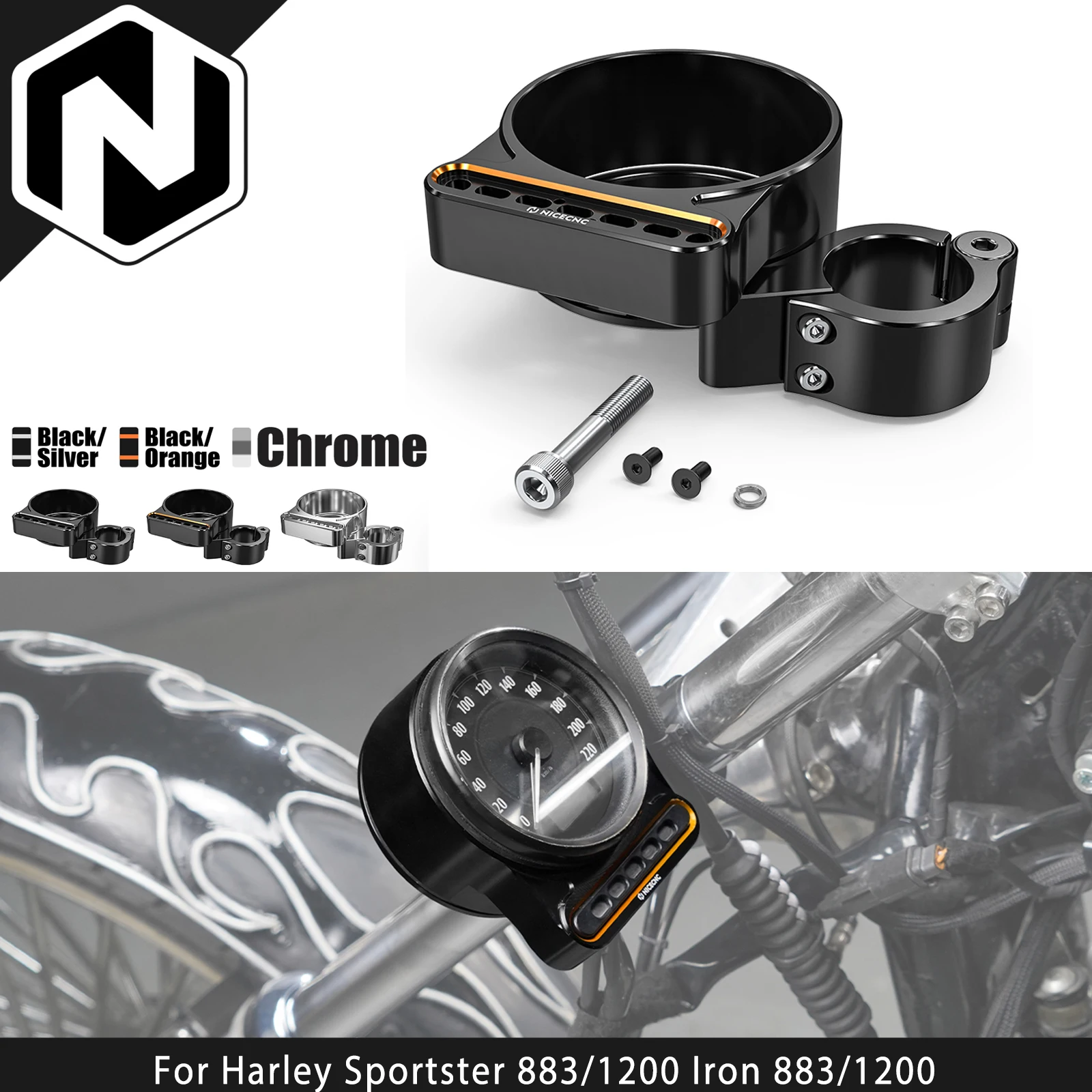 

Крышка для переноски спидометра, крепление приборной панели для Harley Sportster 883 / 1200 Iron 883 XL883N 1200 XL1200NS Forty Eight